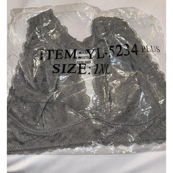 Leto Bra Let Plus Size Halter Top With Hook And Eye Closure Size 1XL New - Picture 4 of 4